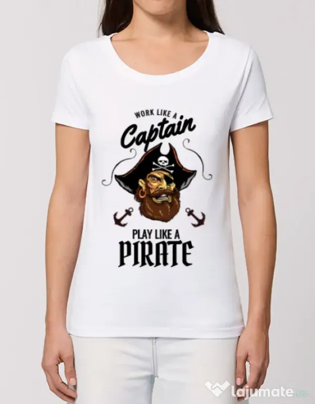 Tricou STANLEY STELLA dama Play like a pirate Alb