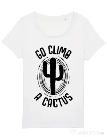 Tricou STANLEY STELLA dama Go climb a cactus Alb