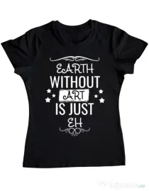 Tricou ADLER dama Earth without art Negru