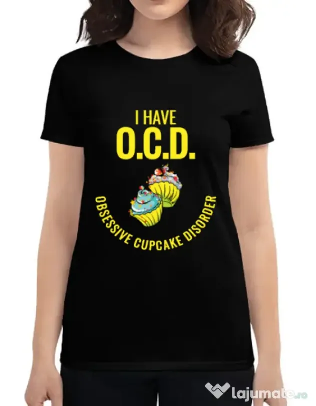 Tricou ADLER dama Obsessive cupcake disorder Negru