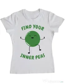 Tricou ADLER dama Inner peas Alb