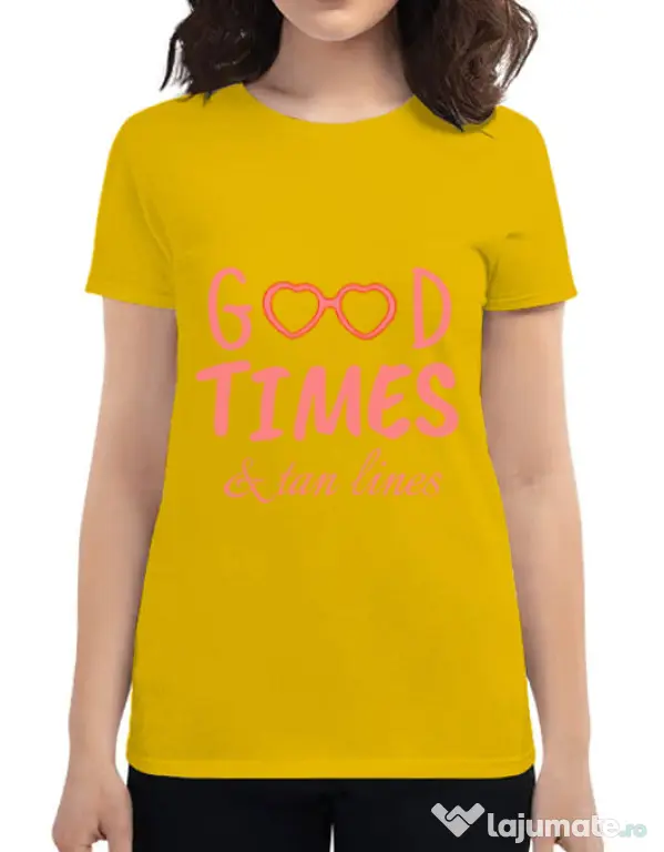 Tricou ADLER dama Tan lines Galben