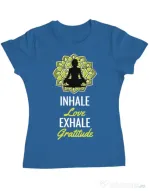 Tricou ADLER dama Inhale love Albastru azuriu