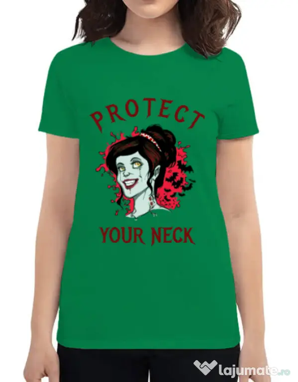 Tricou ADLER dama Protect your neck Verde mediu