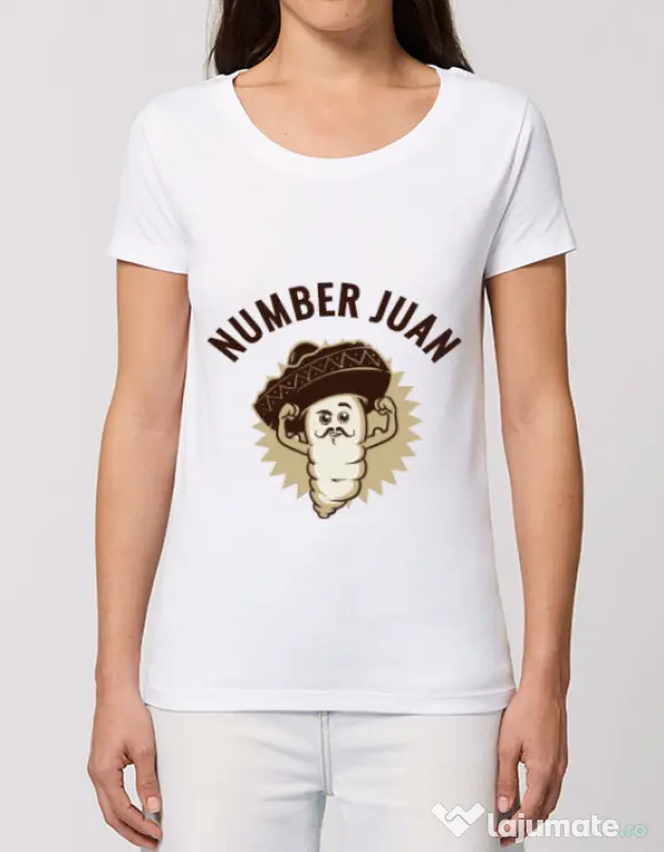 Tricou STANLEY STELLA dama Number Juan Alb