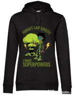 Hoodie dama cu gluga I want superpowers Negru