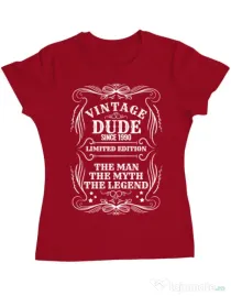 Tricou ADLER dama Vintage dude Rosu