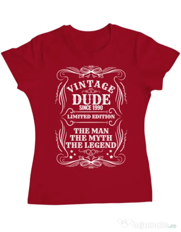 Tricou ADLER dama Vintage dude Rosu