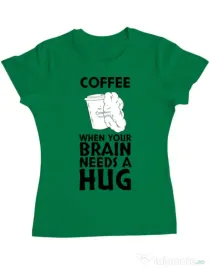 Tricou ADLER dama Coffee Verde mediu