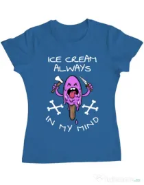 Tricou ADLER dama Always in my mind Albastru azuriu