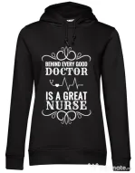Hoodie dama cu gluga Great nurse Negru