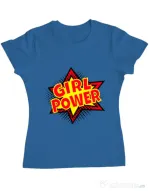 Tricou ADLER dama Girl power Albastru azuriu