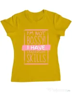 Tricou ADLER dama I’m not bossy Galben
