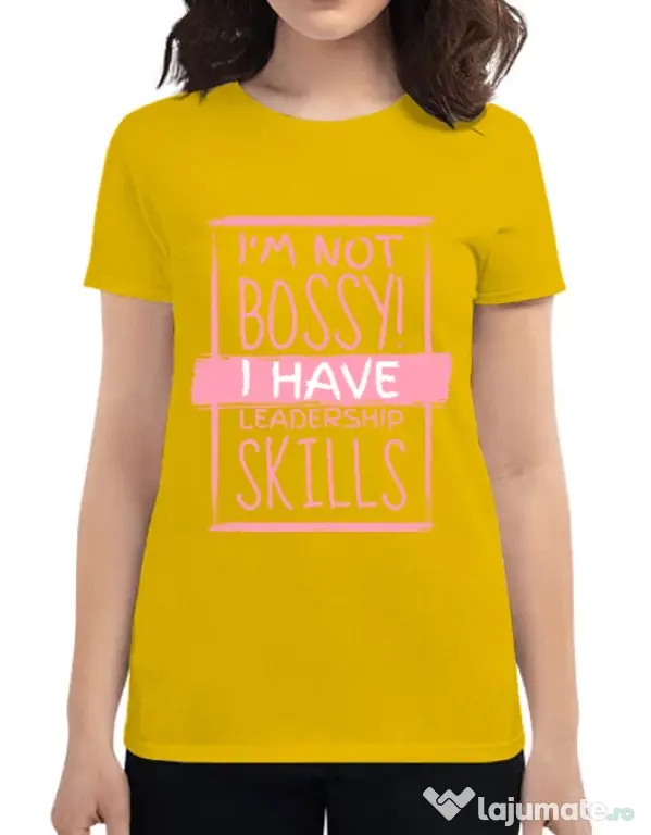 Tricou ADLER dama I’m not bossy Galben