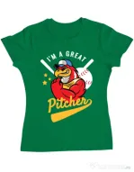 Tricou ADLER dama Great pitcher Verde mediu