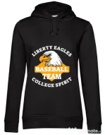 Hoodie dama cu gluga Liberty eagles Negru