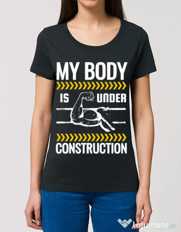 Tricou STANLEY STELLA dama Under construction Negru