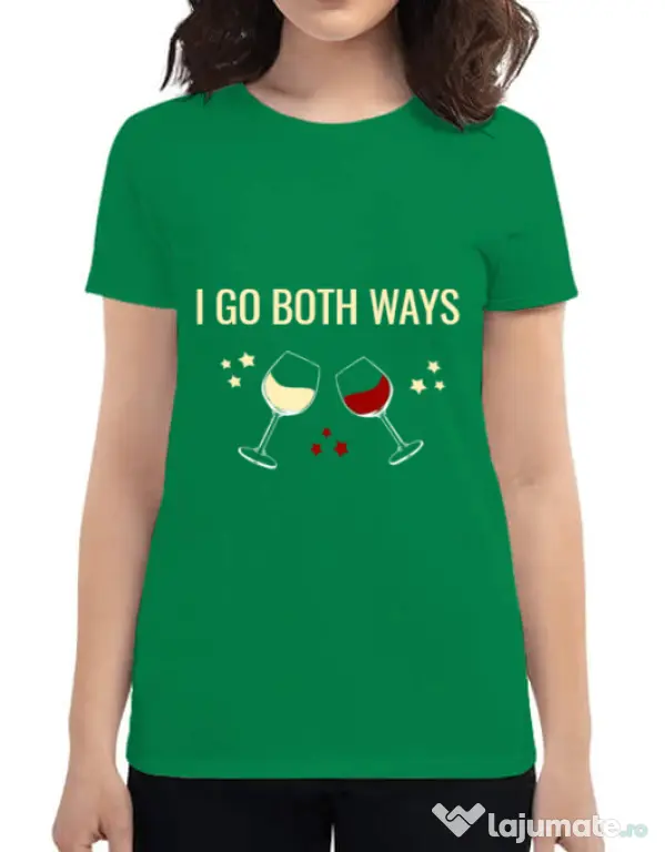 Tricou ADLER dama I go both ways Verde mediu