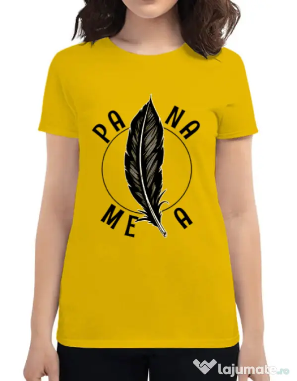 Tricou ADLER dama Pana mea Galben
