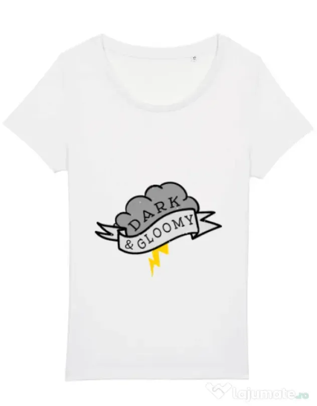 Tricou STANLEY STELLA dama Dark and gloomy Alb