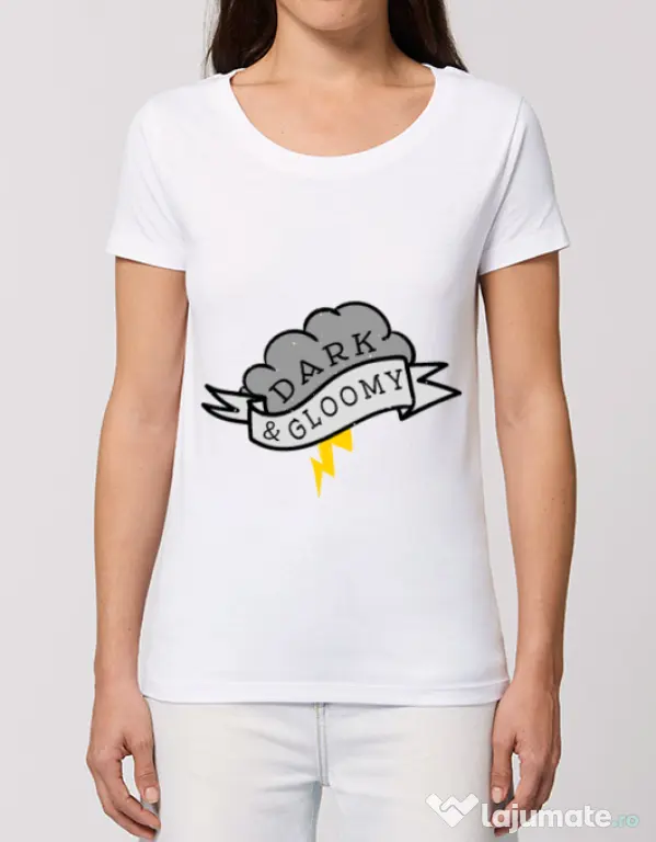 Tricou STANLEY STELLA dama Dark and gloomy Alb