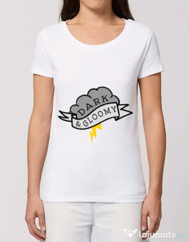 Tricou STANLEY STELLA dama Dark and gloomy Alb