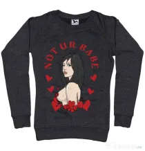 Bluza ADLER dama Not ur babe Negru melanj