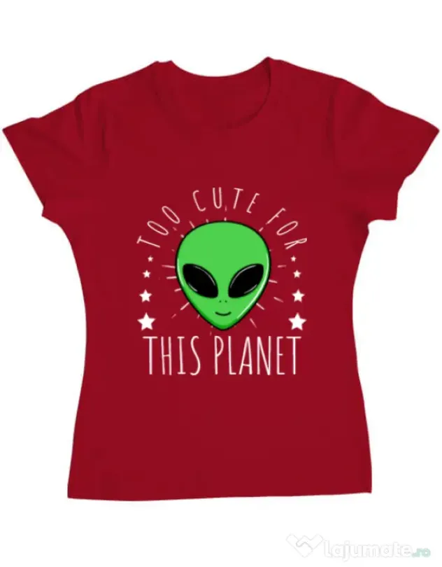 Tricou ADLER dama Too cute Rosu