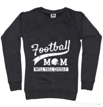 Bluza ADLER dama Football mom Negru melanj