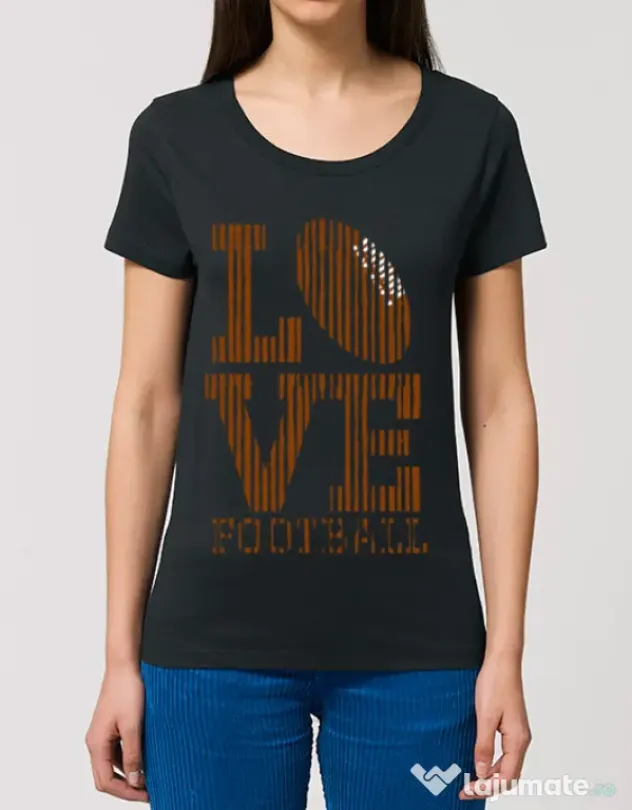 Tricou STANLEY STELLA dama Love football Negru