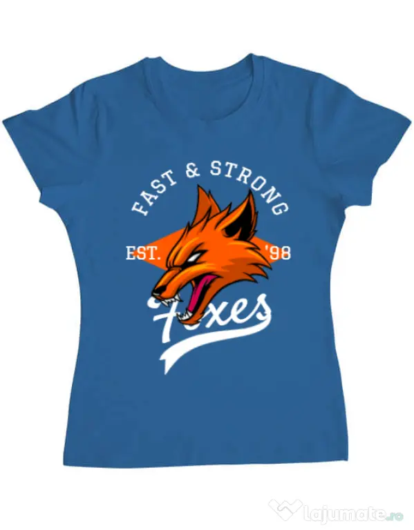 Tricou ADLER dama Fast and strong Albastru azuriu