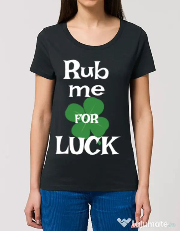 Tricou STANLEY STELLA dama Rub me for luck Negru