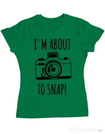 Tricou ADLER dama About to snap Verde mediu