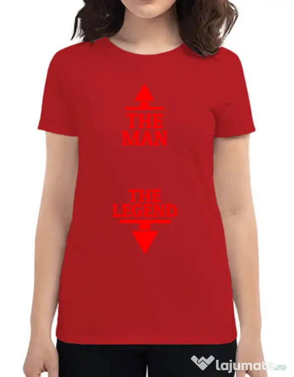 Tricou ADLER dama The man the legend Rosu
