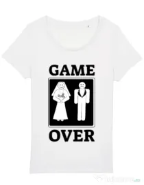 Tricou STANLEY STELLA dama Game over Alb