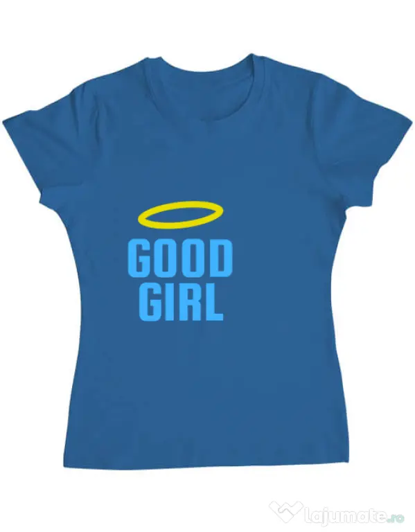 Tricou ADLER dama Good girl Albastru azuriu