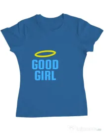 Tricou ADLER dama Good girl Albastru azuriu