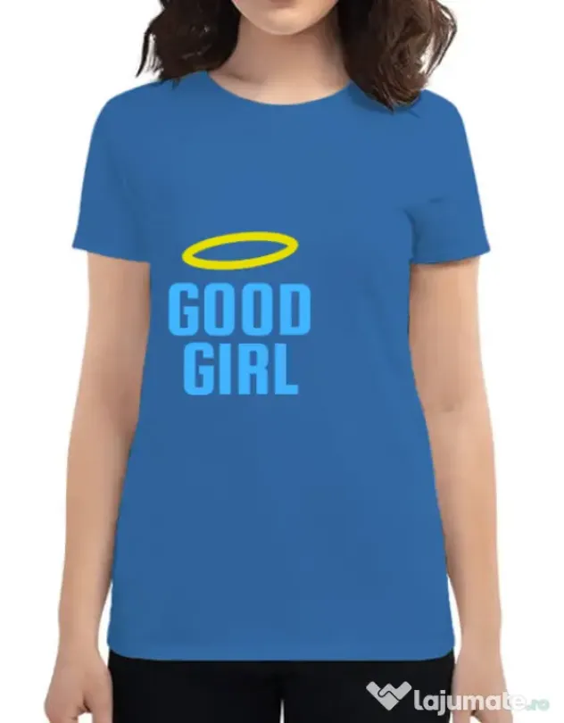 Tricou ADLER dama Good girl Albastru azuriu