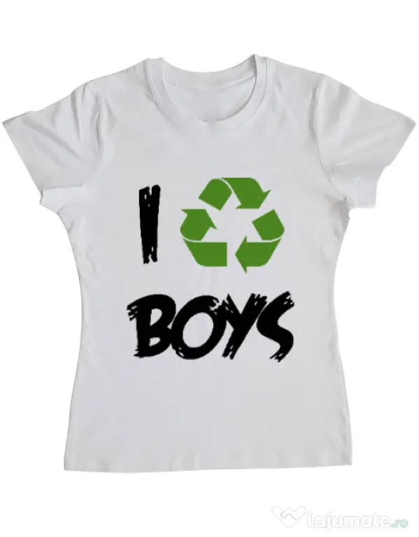 Tricou ADLER dama I recycle boys Alb