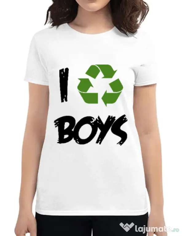 Tricou ADLER dama I recycle boys Alb
