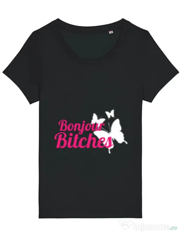 Tricou STANLEY STELLA dama Bonjour bitches Negru