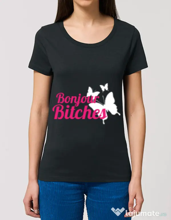 Tricou STANLEY STELLA dama Bonjour bitches Negru