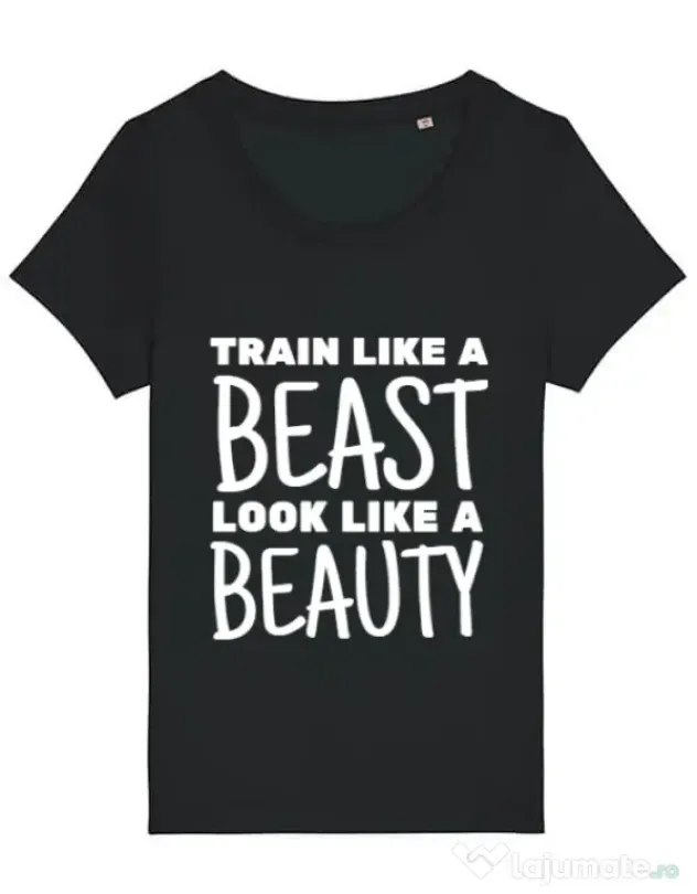 Tricou STANLEY STELLA dama Train like a beast Negru