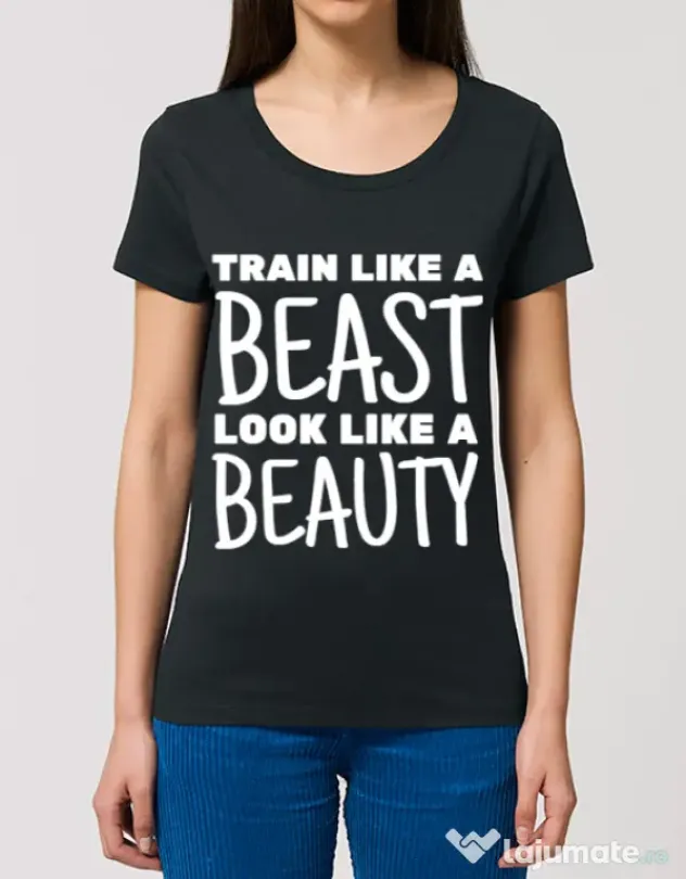 Tricou STANLEY STELLA dama Train like a beast Negru
