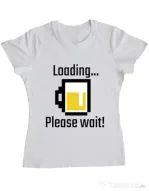 Tricou ADLER dama Beer loading Alb