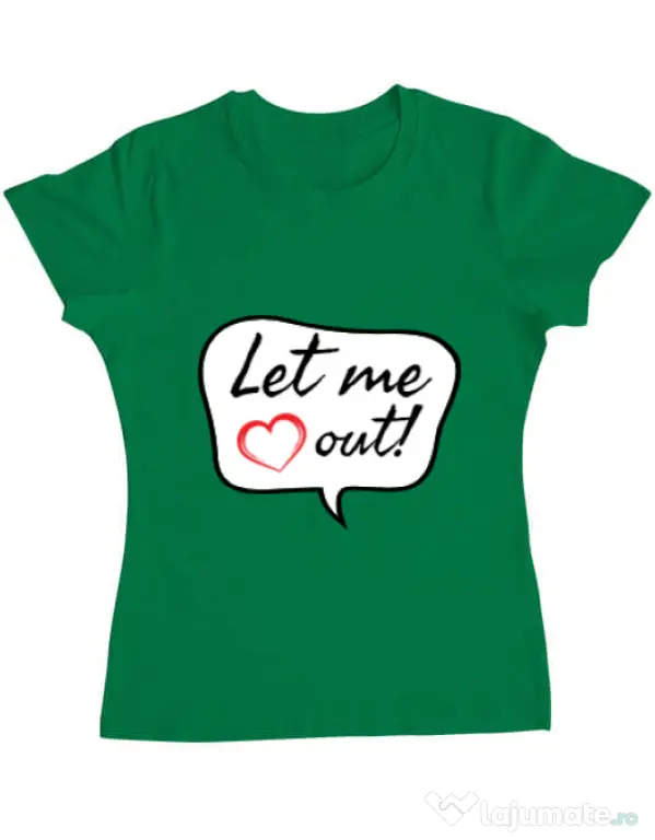 Tricou ADLER dama Let me out Verde mediu
