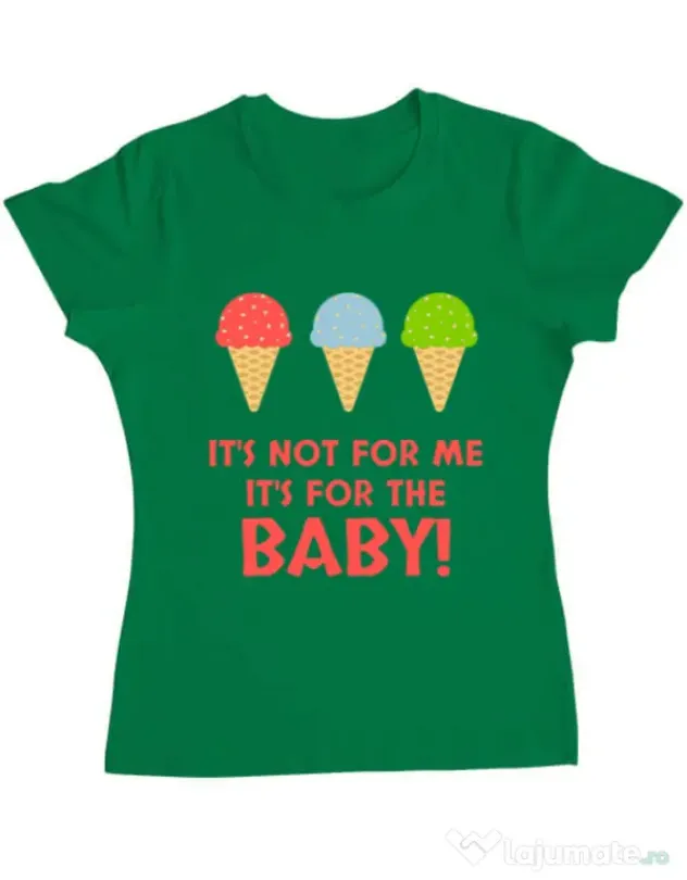 Tricou ADLER dama For the baby Verde mediu