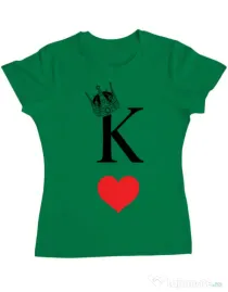 Tricou ADLER dama Fancy King Verde mediu