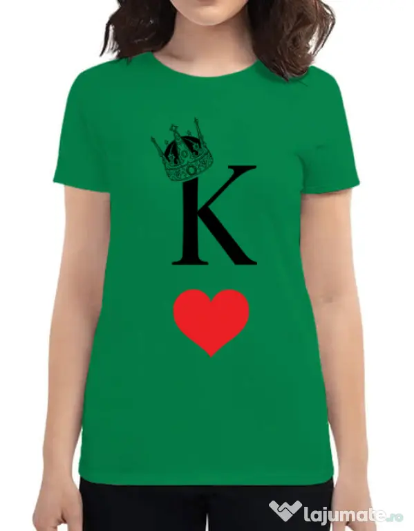 Tricou ADLER dama Fancy King Verde mediu
