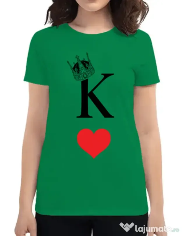 Tricou ADLER dama Fancy King Verde mediu